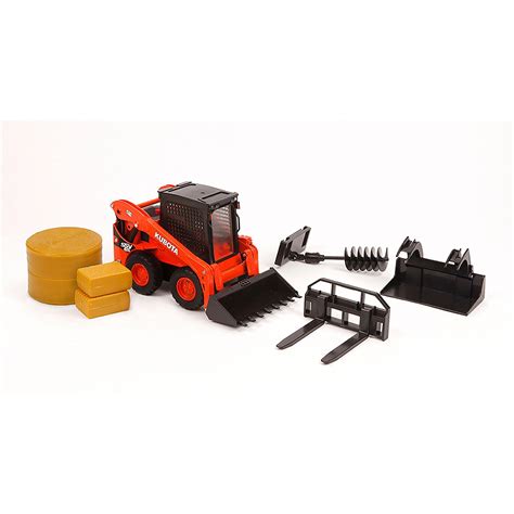 toy skid steer and truck|toy skid loader with forks.